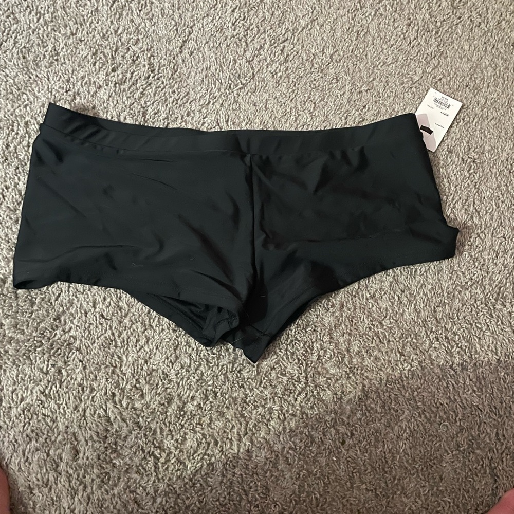 SO Black Stretch Boyshort Swim Bottoms New”